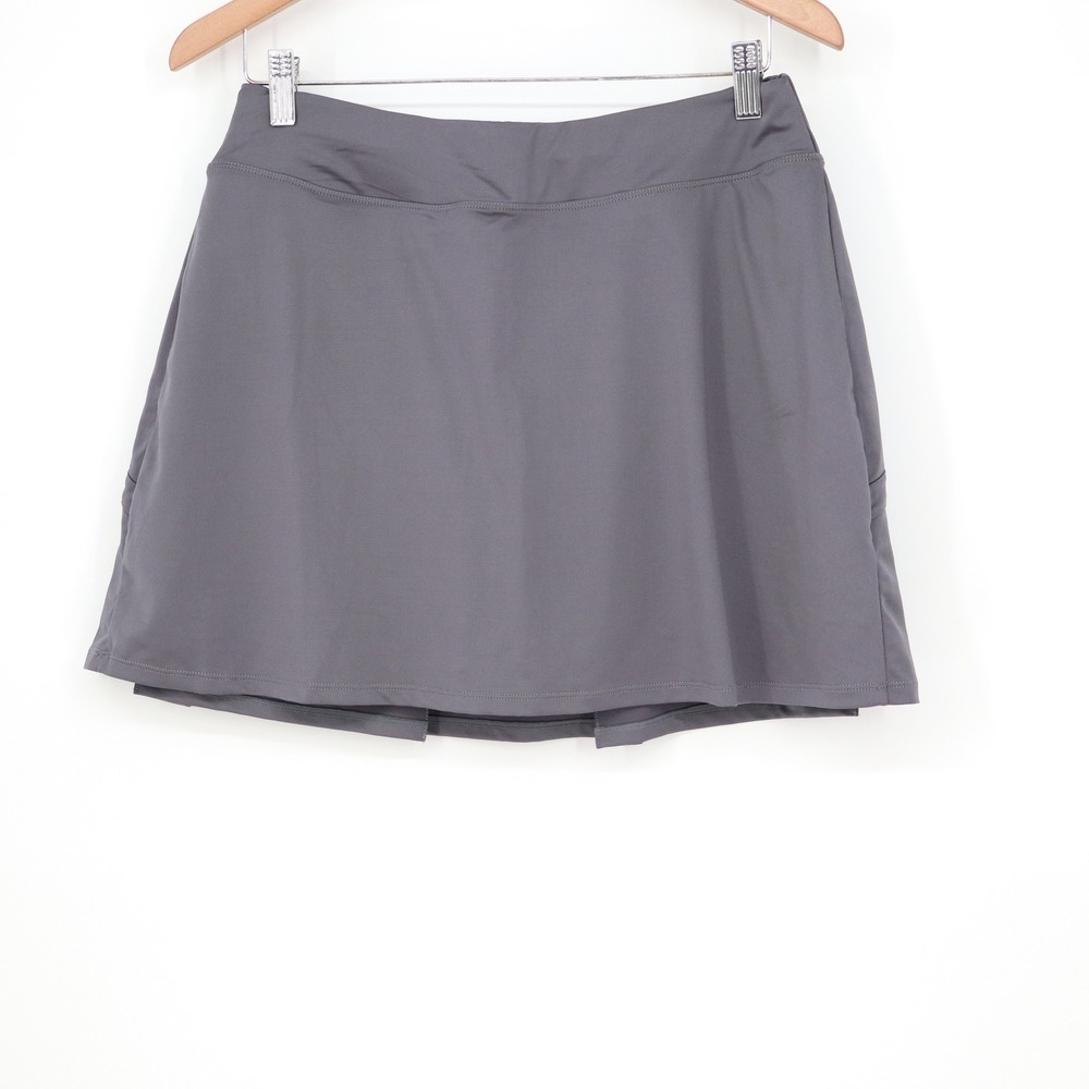 RBX Active Womens Dark Gray Pleated Back Athletic Tennis Golf Skort Size L